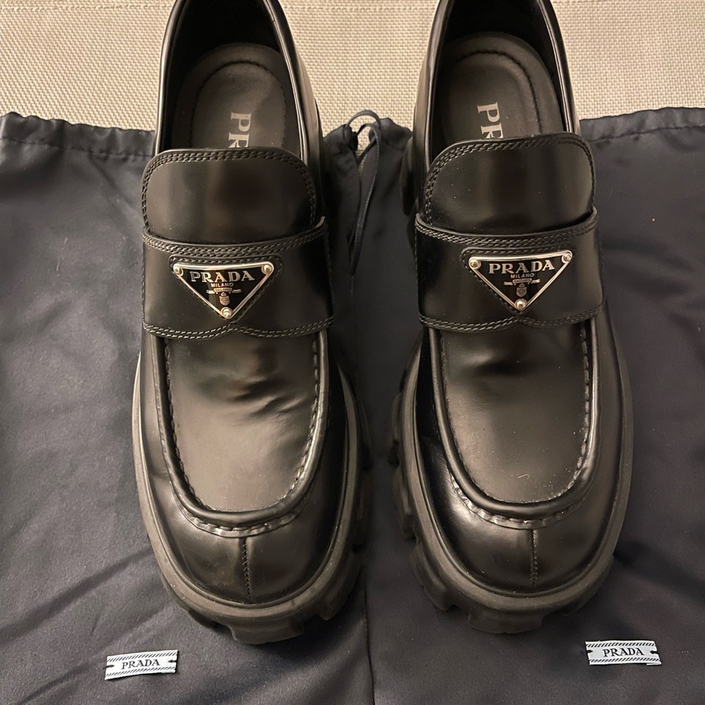 Prada Monolith Loafers